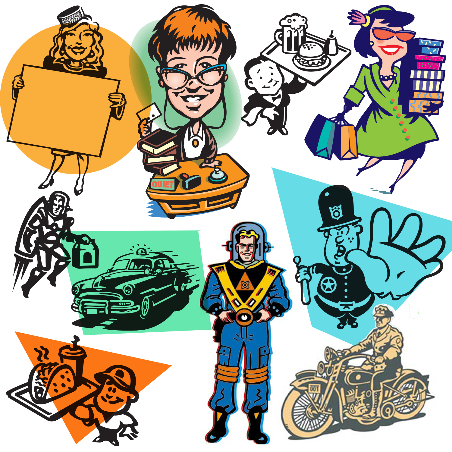 Fifties Retro Vintage Illustration